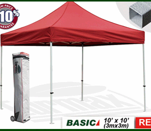 BASIC Faltzelt 3m x 3m rot