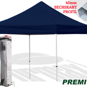 PREMIUM Faltzelt 3m x 3m blau