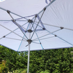 GROSS - Schirm STRATO Serie 3,6m x 3,6m GRAU ohne Volant