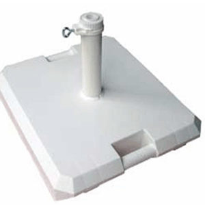 Betonsockel 50KG mit Kunststoffhülle WEISS mit Rädern